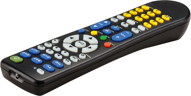 A1012A • 6 In 1 Pre-Programmed / Learning Universal Remote Control ...