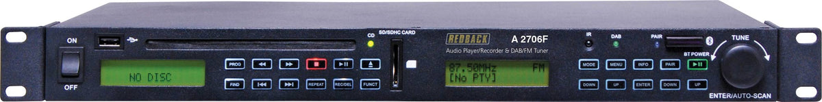 A2706F - Redback FM/DAB+ Tuner & CD/USB/Bluetooth Audio Player/Recorde ...