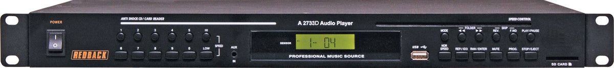 Redback Usb Player A2733D - Redback MP3/CD/USB/SD Player With Pitch Control – AVFXsales