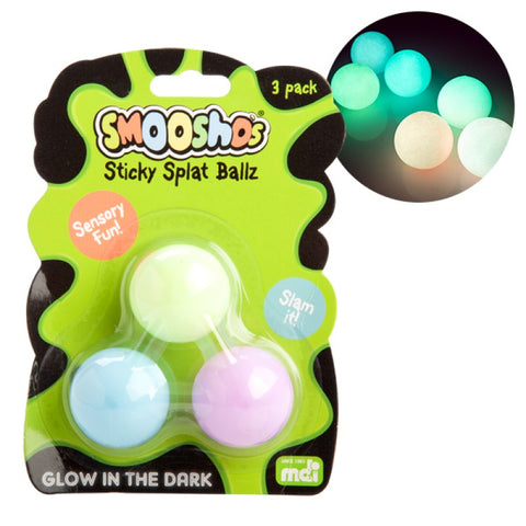 Glow-in-the-Dark Sticky Splat Ballz - Set of 3