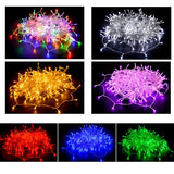 16.8m 240 LED Fairy Light Clear Cable (Various Colours)