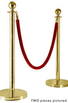 Gold Steel Bollard - Rope Stand