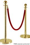 Gold Steel Bollard - Rope Stand