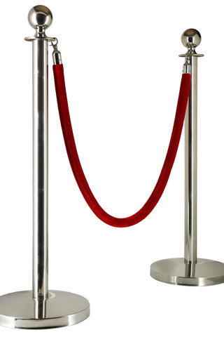 Stainless Steel Bollard Set with Rope