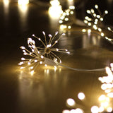8.7m Micro LED Flowers String Light Chain - White Cord