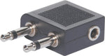 P0318 - 2 X 3.5mm Mono Plug To 3.5mm Stereo Socket Adapter
