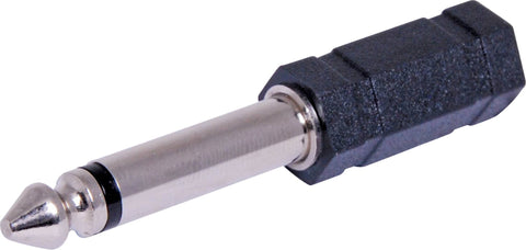 P0330 - 6.35mm Mono Plug To 3.5mm Mono Socket Adapter