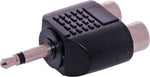 P0371 - 2 RCA Female To 3.5mm Mono Plug Adapter