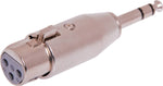 P0969 - 3 Pin Female XLR To 6.35mm TRS Plug Adapter