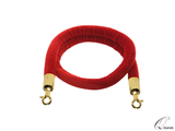 Velvet Bollard Rope Gold Hook (Various Colours)