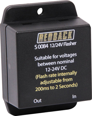 S0084 REDBACK 12V - 24V DC Adjustable Flasher Unit