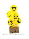 iBALLOONS - "Mixed Smiley Face" Table Bouquet 45cm