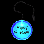 Flashing Circle Pendant Necklace - Happy Birthday