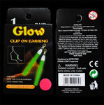 Glow Stick Clip On Earrings