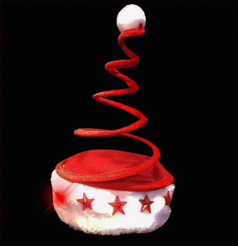 Flashing Santa Coil Hat