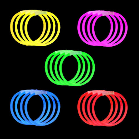 8" Single Colour Glow Bracelet X 50