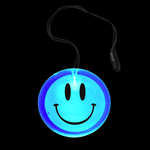 Flashing Circle Pendant Necklace - Smiley