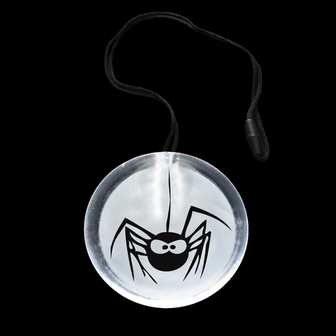 Flashing Circle Pendant Necklace - Spider