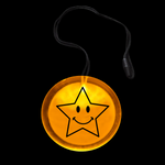 Flashing Circle Pendant Necklace - Happy Star