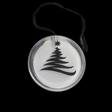 Flashing Circle Pendant Necklace - Christmas Tree